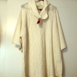 Ladies short sleeve plus size sweater